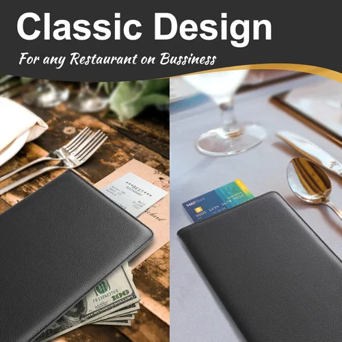 Vista 5 de CoBak Presentadores de Cheques para Restaurante, Soporte para Tarjetas de Cheques de Invitados, Soporte para Facturas de Restaurante, Presentadores