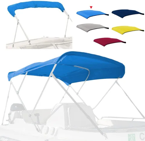 Vista 11 de 4 Bow Marine Grade Bimini Top Replacement Cover, Heavy-Duty Waterproof and UV-Proof Boat Canopy, Fade and Crack Resistant Easy Install Zipper