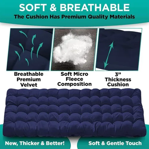 Vista 3 de Zone Tech - Cubrecolchón para catre de camping de alta calidad, cómodo y grueso, de algodón, ligero, impermeable, para adultos y niños