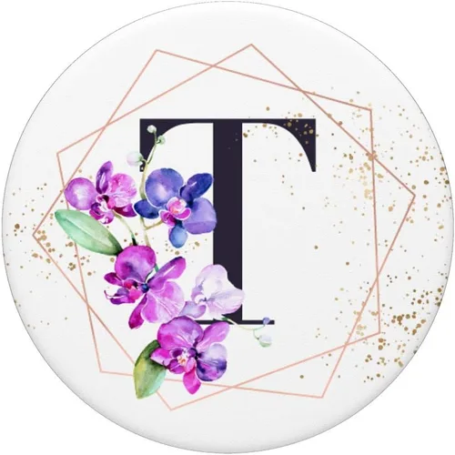 Vista 3 de Orchids Plants Flower - Soporte para teléfonos y tabletas, diseño de letra T, color blanco, Negro