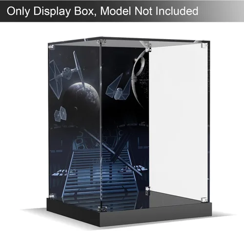 Vista 2 de Vitrina de acrílico para Lego 75304 Star Wars Darth Vader casco de cabeza negra modelo de bloque de construcción (solo caja, sin modelo), caja