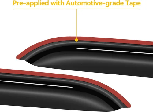 Vista 4 de Deflectores de lluvia para Toyota 4Runner 2010-2023, Deflectores de viento para ventanas 10-23 4Runner Visores de ventilación y protectores