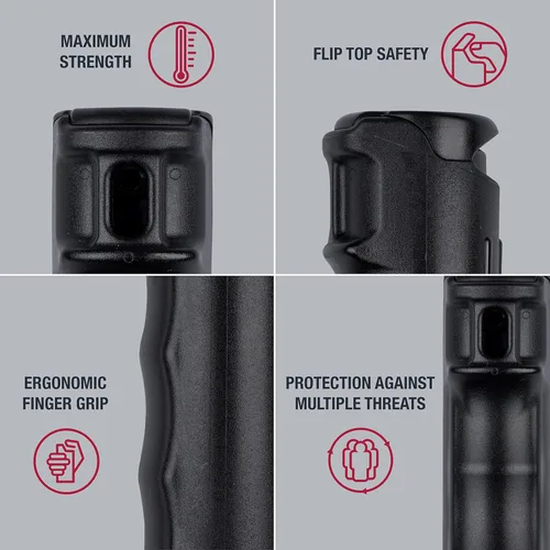 Vista 3 de SABRE Kit de gel de pimienta con spray de práctica de agua azul, 25 ráfagas, máxima resistencia, el gel es más seguro, agarre ergonómico