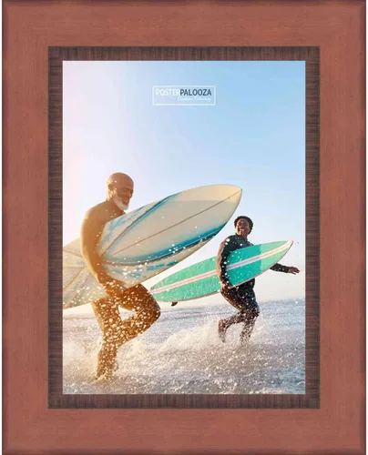 Vista 4 de Poster Palooza 20x28 Traditional Honey Pecan Complete Wood Picture Frame with UV Acrylic Plexiglass, Foam Board Backing & Hardware Included