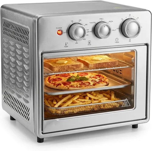 Vista 10 de Simple Deluxe Horno eléctrico para pizza de interior de 1600 W, 6 modos de cocción para pizza de 12 pulgadas, calentamiento rápido con control