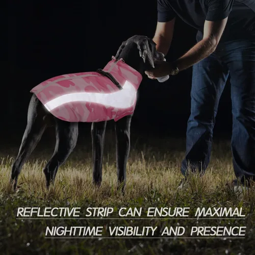 Vista 4 de FUAMEY - Abrigo de invierno para perro, chaqueta cálida con forro polar suave, impermeable, resistente al viento, chaleco de forro polar para perros