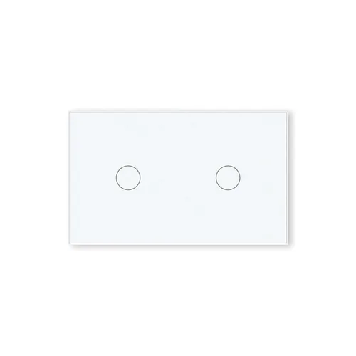 Vista 24 de Marco de aluminio de interruptor inteligente, panel de vidrio 2.5D, cable neutro de una sola banda, WiFi de 2.4 GHz, funciona con Tuya/vida