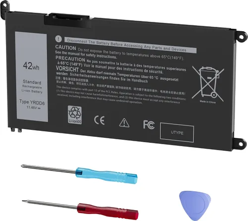 Emanjor 42Wh YRDD6 1VX1H VM732 Batería para Dell Inspiron 5591 7586 5491 5481 5482 5485 3310 2 en 1 15 3582 3583 3593 3584 5590 555 93 55 94 5585