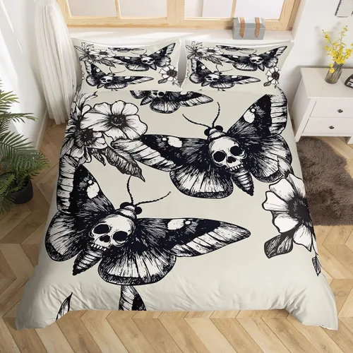 Vista 44 de Juego de funda de edredón de la Torre Eiffel tamaño Queen para niñas y adolescentes, juego de ropa de cama con diseño de flores de cerezo rosa