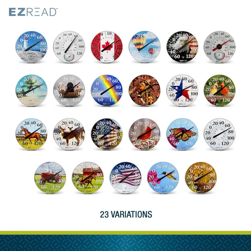 Vista 9 de Headwind Consumer Products EZREAD - Termómetro de esfera colgante, termómetros meteorológicos para uso en interiores y exteriores, diámetro grande