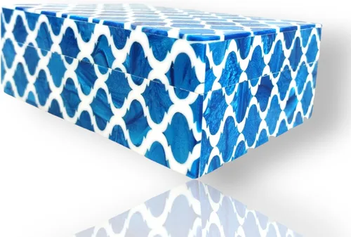 Vista 3 de Cajas de almacenamiento decorativas hechas a mano con tapas, decoración estética, caja de memoria