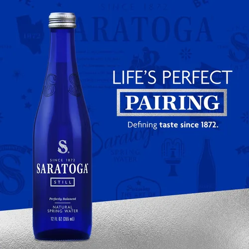 Vista 3 de Saratoga Agua natural de manantial – 12 oz (no carbonatada, paquete de 24)