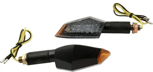 Vista 2 de Black Long Stem LED Motorcycle Turn Signals Lights Indicators Blinkers Compatible for Kawasaki Ninja H2R