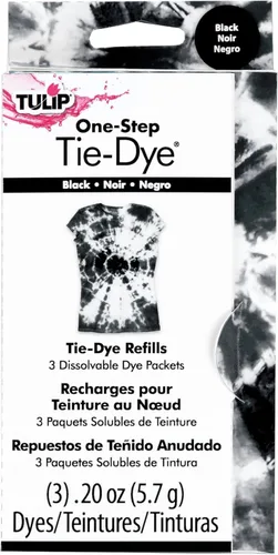 Tulip Paquete de recambio de tinte tie-dye de un solo paso, color negro