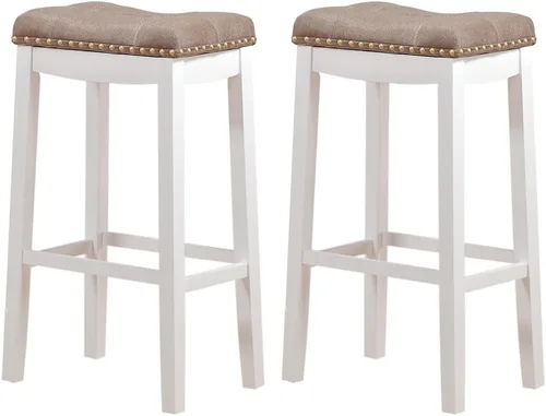 Vista 48 de Angel Line Cambridge - Taburete acolchado con cojín