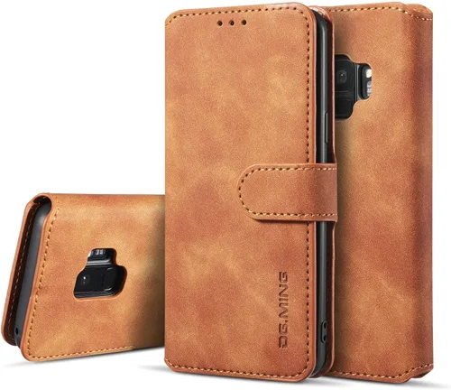 Vista 12 de UEEBAI Funda de cuero PU para Samsung Galaxy S7, Vintage Retro Premium Wallet Flip Cover TPU Inner Shell [Ranuras para tarjetas] [Cierre magnético]