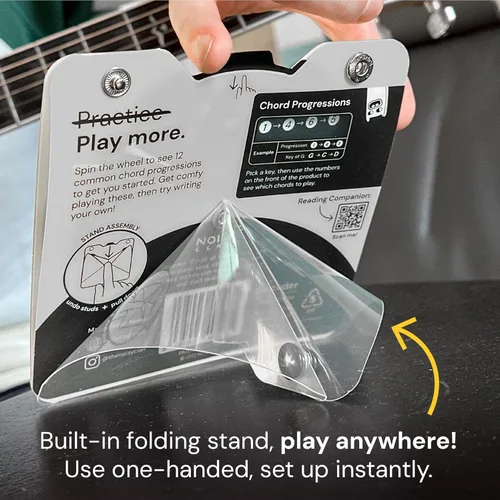 Vista 3 de Herramienta de Rueda del Círculo de Quintas con Soporte Integrado - Herramienta de Aprendizaje Musical para el Regreso a Clases - Decodificador