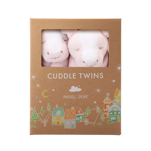 Vista 5 de Set de muñecos para abrazar Angel Dear, Cuddle Twins., Azul Elephant
