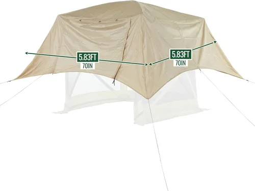 Vista 4 de Hike Crew Toldo de refugio de lluvia compatible con carpa desplegable de 4 lados con paneles de 6 pies Toldo duradero que transforma tu glorieta