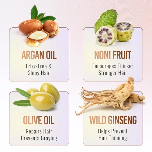 Vista 2 de Herbishh Champú de color de cabello para cabello gris, champú natural para teñir el cabello con máscara de argán, tamaño de viaje