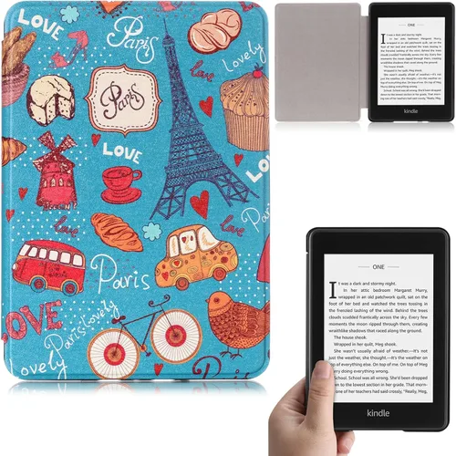 Vista 25 de Funda para Kindle Paperwhite de 6" (10ª generación, versión 2018), la funda inteligente de piel sintética más delgada y ligera con encendido/apagado