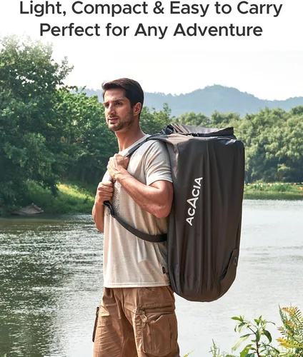 Vista 4 de Acacia 4" Thick Self Inflating Sleeping Pad with Foam, Innovative Y-Shaped Telescopic Structure, Ultraportable Camping Air Mattress with Pump Sack