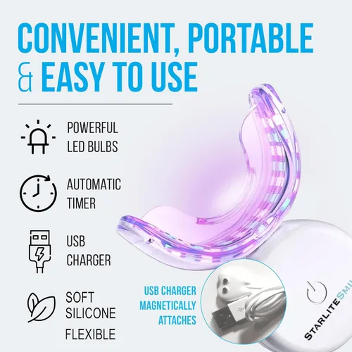 Vista 5 de Gum Light, 32 LED Red & Blue Light Gums Sensitive Support and Teeth Whitening Accelerator