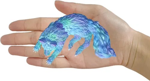 Vista 3 de Timber Wolf - Molde de silicona de resina epoxi 3D para manualidades de azúcar de fondant, decoración de pasteles, arcilla polimérica, jardín