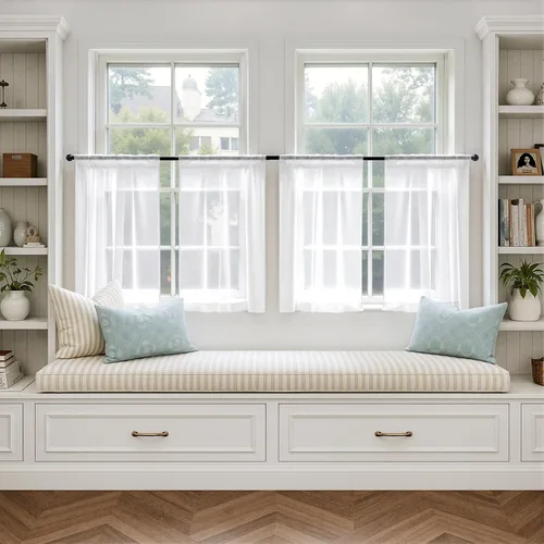 Vista 181 de MIULEE Cortinas traslúcidas marrón oscuro de 96 pulgadas de largo, 4