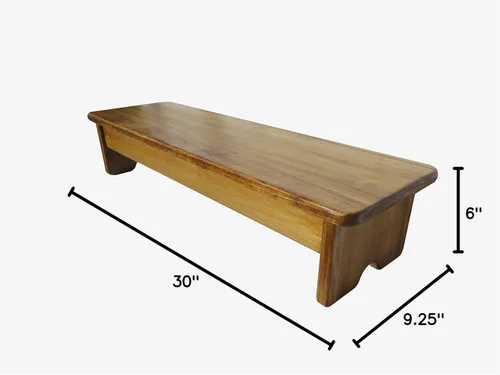 Vista 5 de Taburete de pie de noche de 6 pulgadas de alto (fabricado en los Estados Unidos) (mancha de arce)