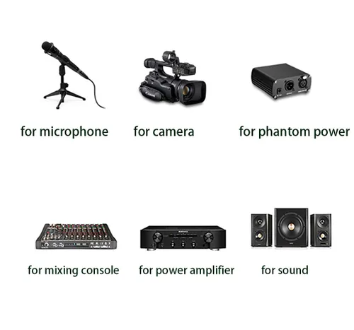 Vista 6 de 4 unids 3.3 ft largo DMX 512 XLR cable DMX 3.2t 3 Pin verdadero DMX cable macho a hembra para DMX micrófono etapa luces