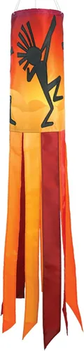 Vista 9 de In the Breeze 5136 Kokopelli Atardecer 40 pulgadas Windsock-Outdoor Southwest Decoración