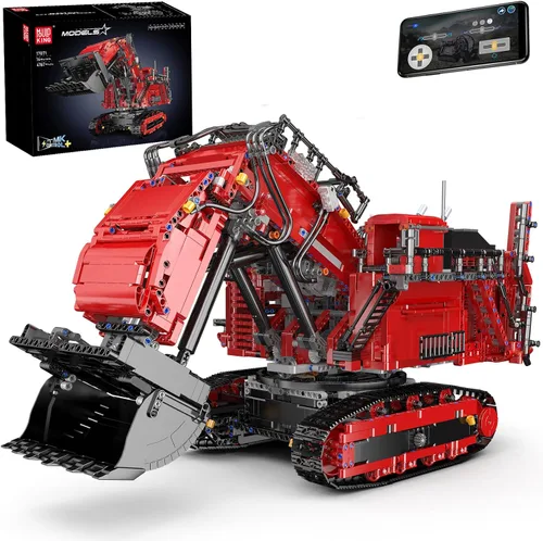 Mould King 17071 - Juego de construcción de excavadora RC para adultos, 4767 piezas modelo de vehículo de construcción, camión de control remoto APP
