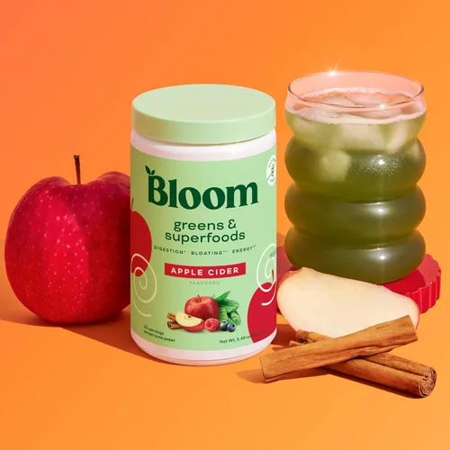 Vista 3 de Bloom Nutrition Polvo de Superalimento Verde, Enzimas Digestivas con Probióticos y Prebióticos, Salud Intestinal, Alivio de Hinchazón para Mujeres