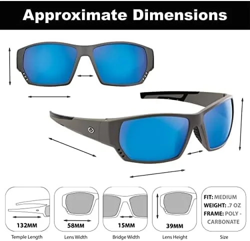 Vista 2 de Flying Fisherman Drop Back Wrap-Around Sunglasses