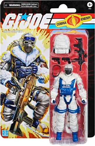 Vista 2 de G.I. Joe Classified Series Retro Cardback Snow Serpent, Figura de acción coleccionable de 6 pulgadas con 8 accesorios