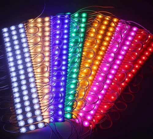 Vista 8 de REXTiN - 200 luces LED superbrillantes, módulo de 2835, 3 LED, luz decorativa impermeable amarilla para letreros con letras, publicidad, con cinta