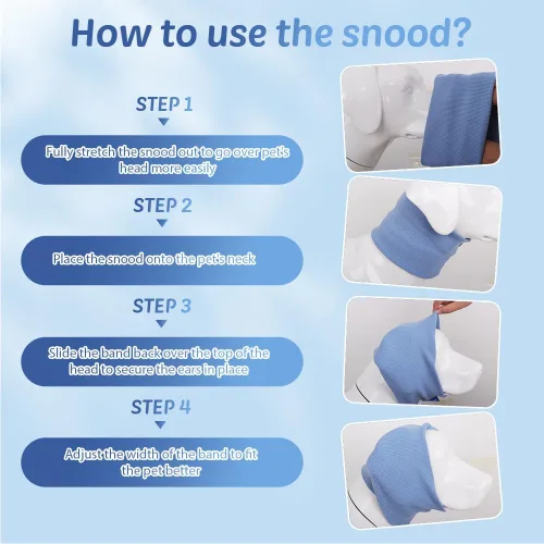 Vista 5 de Envolturas para los oídos para perros y gatos, redecilla de perro para hematoma de oído, orejeras para mascotas para aliviar la ansiedad