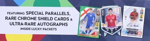 Vista 2 de 2022 Topps Match Attax Soccer Road to Nations League Finals BLUE WARRIOR Mega Lata Coleccionable con una Tarjeta Dorada de Edición Limitada