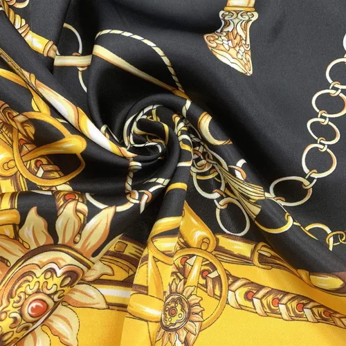 Vista 3 de YOUR SMILE - Bufanda de seda para mujer, diseño de moda y color sólido, cuadrada grande, satinada, para la cabeza