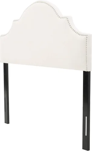 Vista 5 de Christopher Knight Home Nora - Cabecero totalmente tapizado, tamaño Queen / Full, color marfil