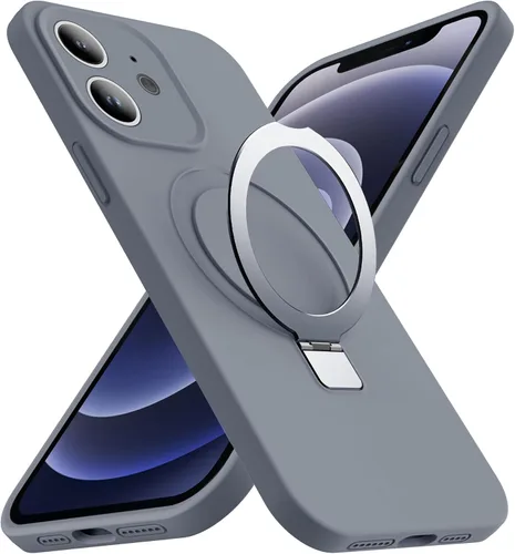 Vista 80 de Funda diseñada para iPhone 11 con soporte magnético invisible Compatible con Mag-Safe, a prueba de caídas de grado militar, a prueba de golpes