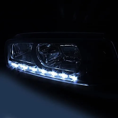 Vista 3 de AKKON - Faros delanteros LED DRL negros para Dodge Charger 06-10 con luces intermitentes de esquina izquierda + derecha