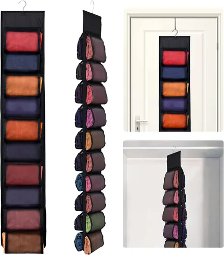 Aulock - Paquete de 2 organizadores de leggings colgantes de 40 bolsillos, artículos esenciales para el dormitorio | Double-sided, Breathable Mesh,