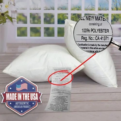 Vista 6 de MSD Relleno de almohada de 16 x 16 pulgadas, hipoalergénico, forma cuadrada, relleno estándar de poliéster blanco, relleno de almohada europea
