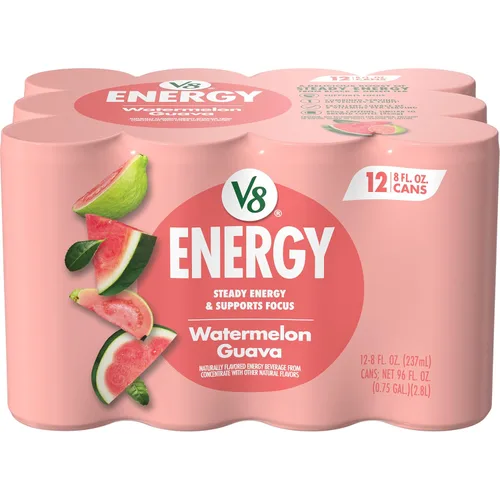 Vista 27 de V8 Energy Strawberry Banana Juice Energy Drink, lata de 8 onzas líquidas (paquete de 24)