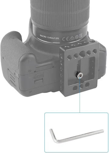 Vista 4 de CAMVATE Adaptador de tornillo de cámara de 1/4"-20 con cabeza hexagonal para placa base de trípode (5 piezas) - 2550