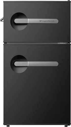 Vista 2 de Frigidaire, refrigerador compacto de 2 puertas de la serie retro de 3.1 pies cúbicos, con abridor de botellas lateral incorporado, Onyx