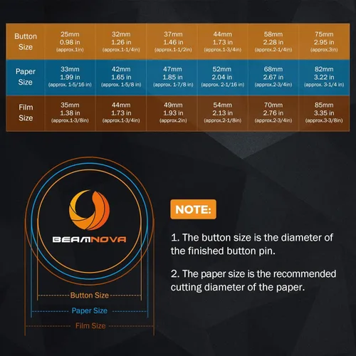 Vista 6 de BEAMNOVA 100 juegos de botones de metal de 0.984 in / 0.98 pulgadas (aproximadamente 1 pulgada) suministros de botones en blanco, para máquina