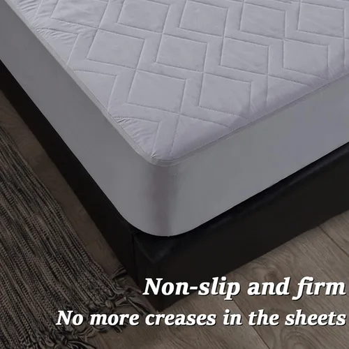 Vista 4 de Berrker Waterproof Mattress Protector(Queen, Grey), 18 inches Deep Pocket, 3 Layer FabricBreathable and Noiseless Mattress Topper, Machine Washable